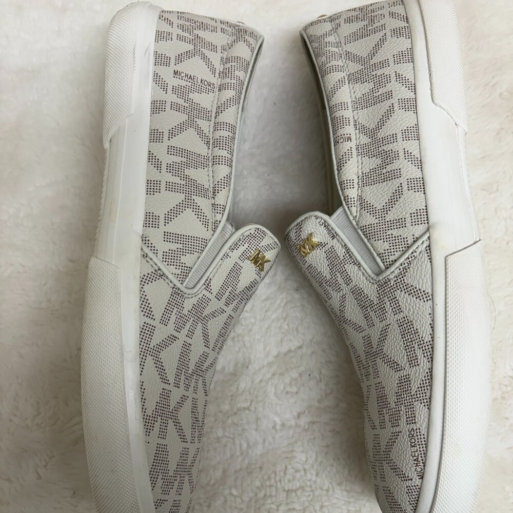 Womens Michael Kors Keaton Slip-on Sneakers White Sz 9 - Picture 5 of 11